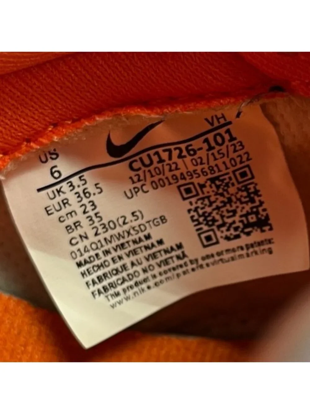 Nike Dunk Low SP Syracuse Womens Size 6 Orange White Athletic Shoes Sneakers